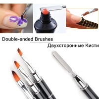 new 1pcs brush for manicure double sided brushes for nail drawing uv gel varnish painting nail extension tools accessories
