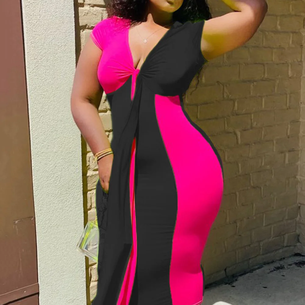 Сексуальные платья вечерние для ночного клуба 2020 цветное облегающее платье с v