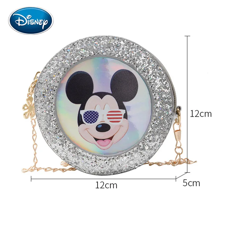 

Disney PU Mickey Minnie Sequined Bag Mini Shoulder Bag Cartoon Donald Duck Baby Coin Purse Girls Messenger Bag