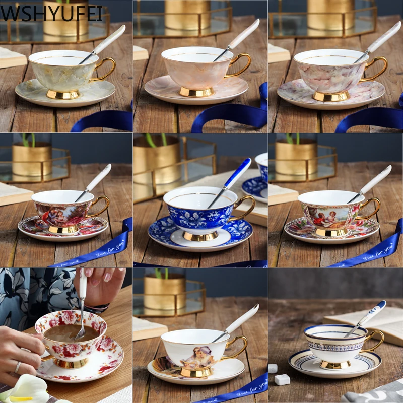 Высококачественные кофейные чашки из костяного фарфора роскошные керамические