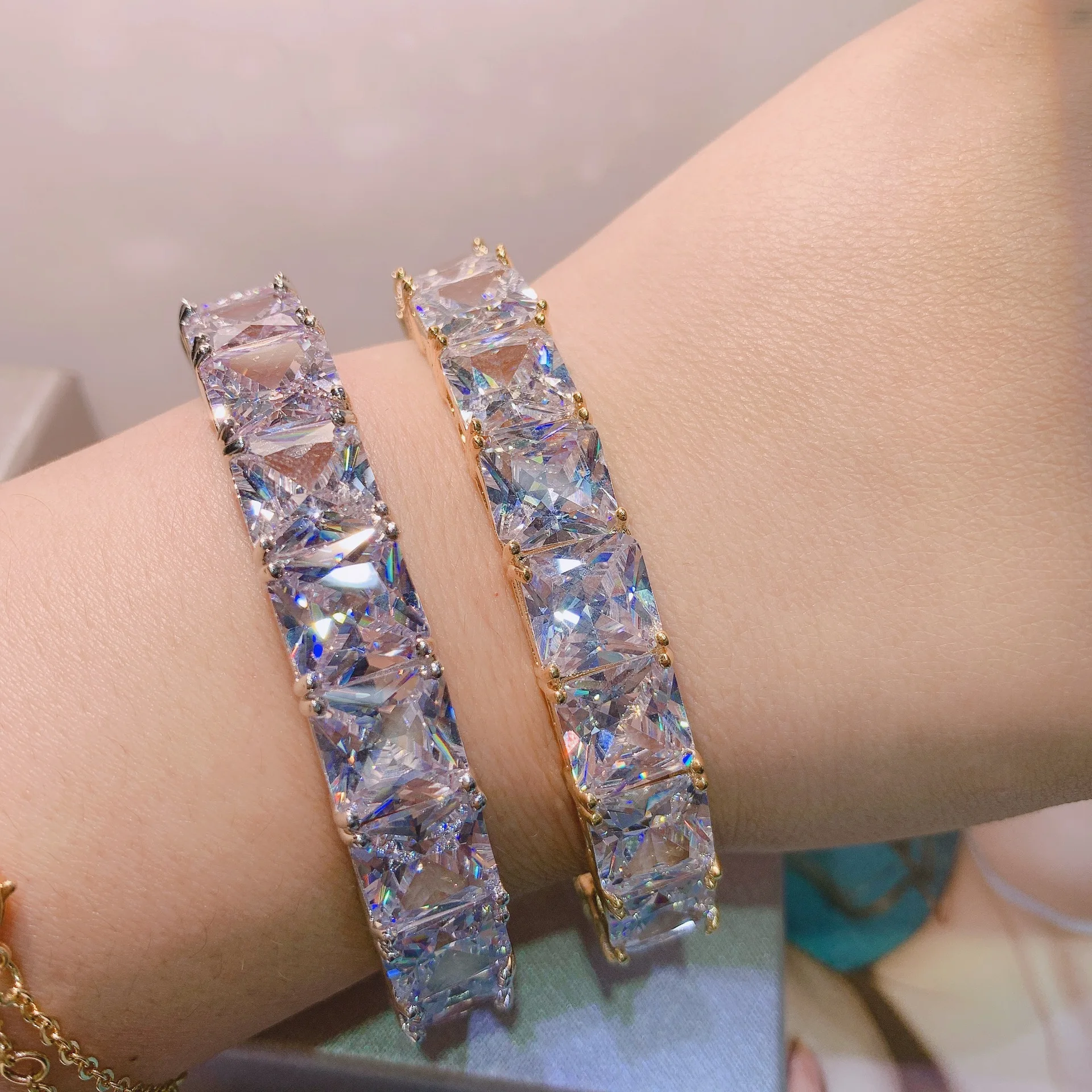 Новинка 2021 г. модные большие квадраты инкрустированные блестящим большим