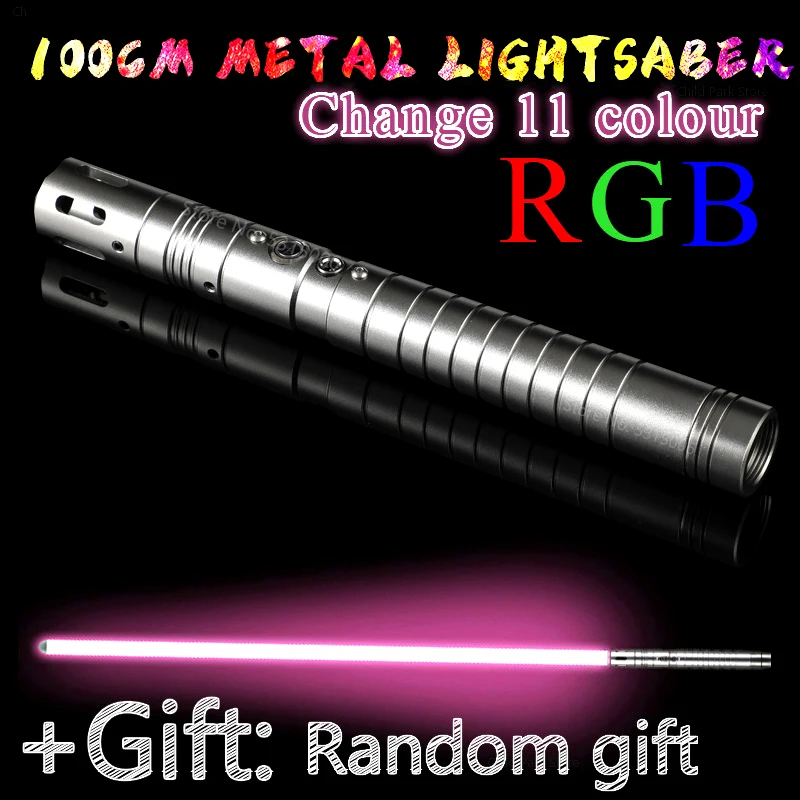 

YQ qingling световой меч RGB металлическая ручка меч Лазерная сила Fx Тяжелая Дуэль оружие Косплей звуковой эффект Обесцвечивающий лазер