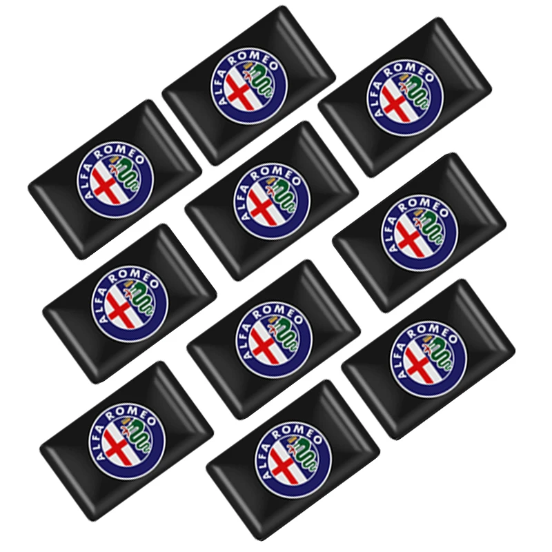 10 шт. автомобильный Стайлинг 3D украшения наклейки на ногти гербовый значок для Alfa