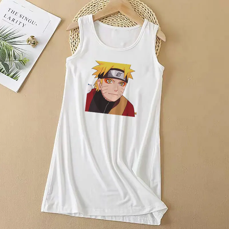 Летние женские героя аниме Наруто Harajuku крутая короткая футболка с героями из