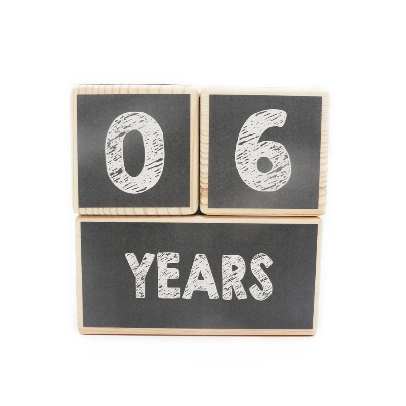 

Baby Age Blocks Wooden Milestone Moments Photo Blocks Baby Room Decoration