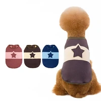 new pet apparel contrast color star print fleece two legged dogs coat jacket dog clothes for small medium dogs poodle schnauzer