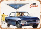 WallColor 8*12 металлический знак 1966 Chevy Corvair винтажный вид