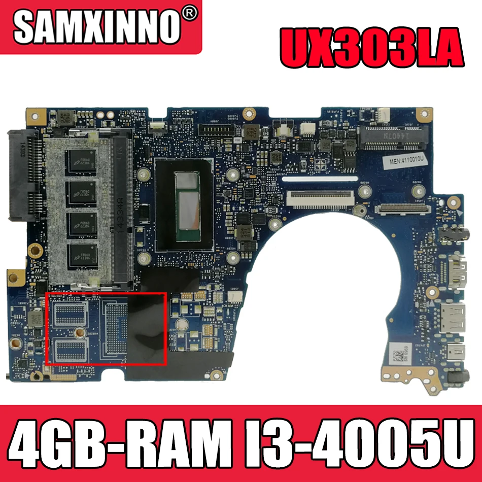 

Akemy UX303LN материнская плата для ноутбука ASUS UX303LA UX303LAB UX303LB UX303LN UX303L оригинальная материнская плата 4GB-RAM I3-4005U GM
