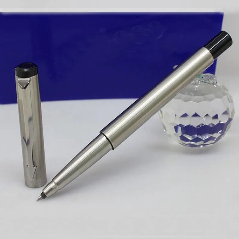 Metal silver Креативная Шариковая ручка для подписи школьного офиса, набор поставщиков канцелярских принадлежностей, сменная шариковая ручка 0,5 мм, новинка, гелевая ручка, лучший подарок - Цвет: Metal silver