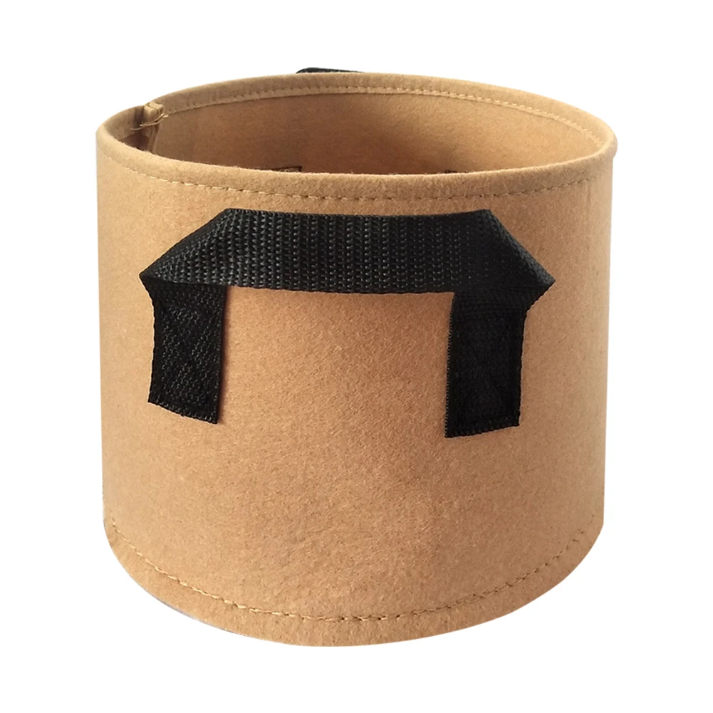 

6pcs/Set Garden Plant Growing Bag 2mm Strawberry Root Breathable Vegetable Round Reusable Planter Bag with Aeration Fabric Pots