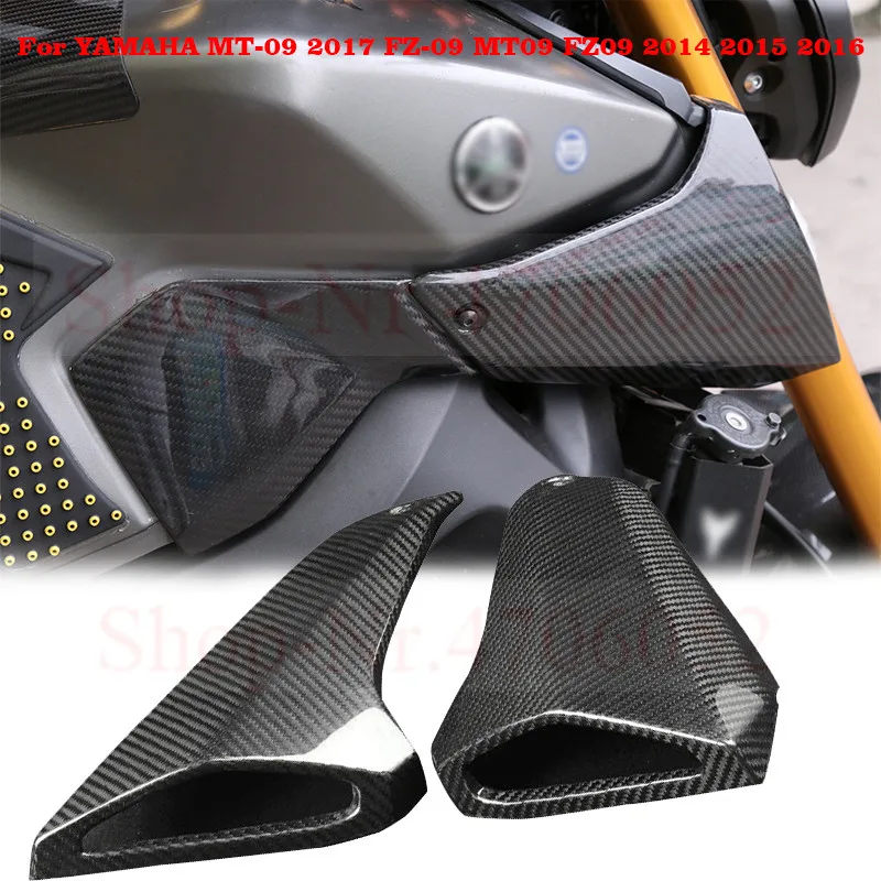 MT 09 FZ 09 Реальные углеродного волокна верхняя сторона Mid панель капот для YAMAHA MT-09 FZ-09 MT09 FZ09