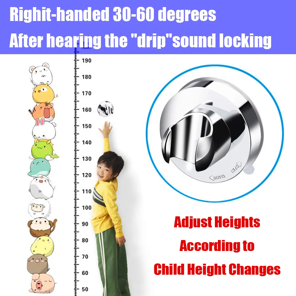 1pcs vacuum suction cup shower head wall mount holder removable showerhead bidet sprayer bracket free global shipping