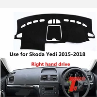 taijs factory casual high quality polyester fibre car dashboard cover for skoda yedi 2015 2016 2017 2018 right hand drive