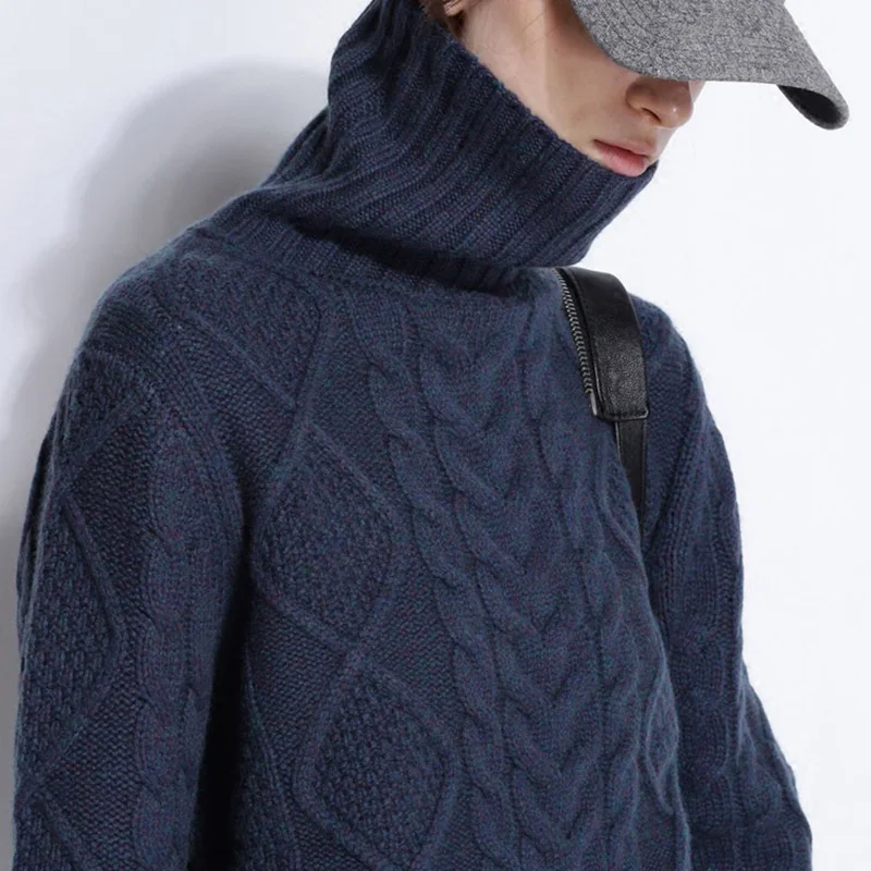 

Autumn and winter new women's high collar Pullover thickened loose knitted sweater WSW49