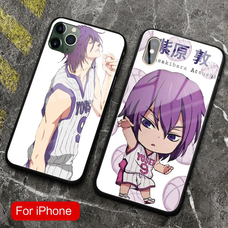 Силиконовый стеклянный чехол Kuroko без корзины для iPhone 6 6s 7 8 Plus X XR XS 11 Pro MAX |