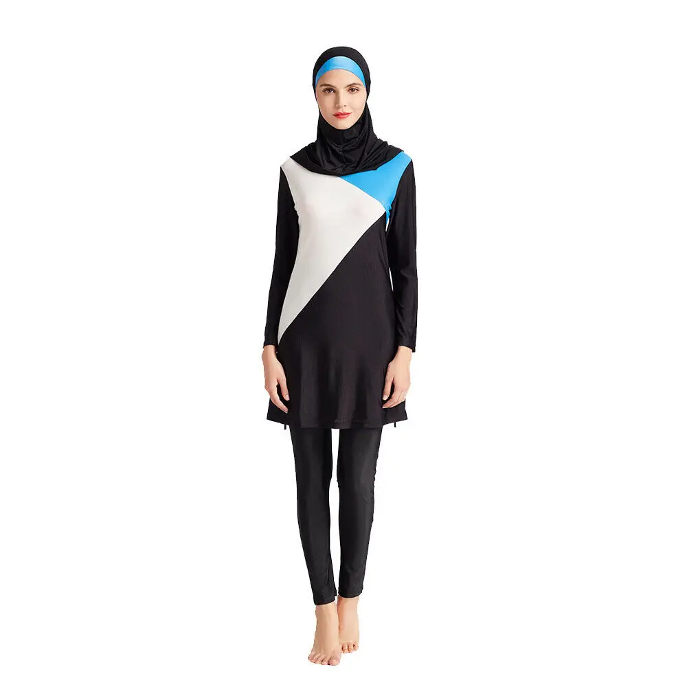 

Muslim Women Hijab Swimwear Burkini Islamic Full Cover Swimsuit Modest Beachwear Plus Size Arab Swim Costume Bathing Suit Set