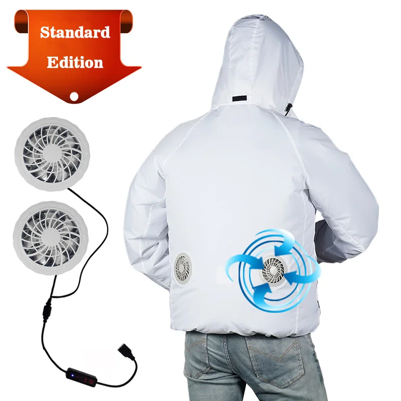 

Summer Smart Cooling Jacket Men's Women's Fan Sun Protection Coat Skin Suit Fishing Air Conditioning clothes men hiking jackets