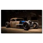 Плакаты Supercar, ржавый горячий стержень, винтажная Тюнинг автомобиля, настенное искусство, Картина на холсте, современные принты, украшения для дома и комнаты