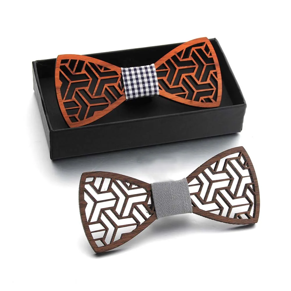 Modern Bow Tie  Wood Bow Tie with personalised Gift Box  Will you be my Groomsman Groomsmen Gifts  Wood Bow Ties for Men