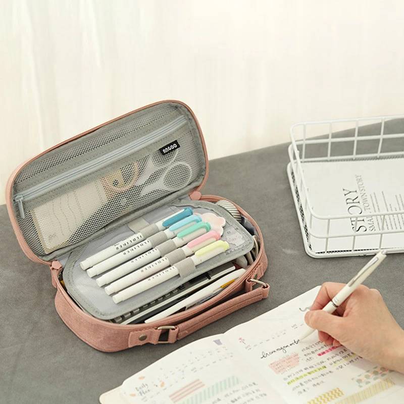 1Pcs Large Capacity Pencil Case Kawaii Pencilcase School Pen Supplies Bag Box Pencils Pouch Stationery | Дом и сад