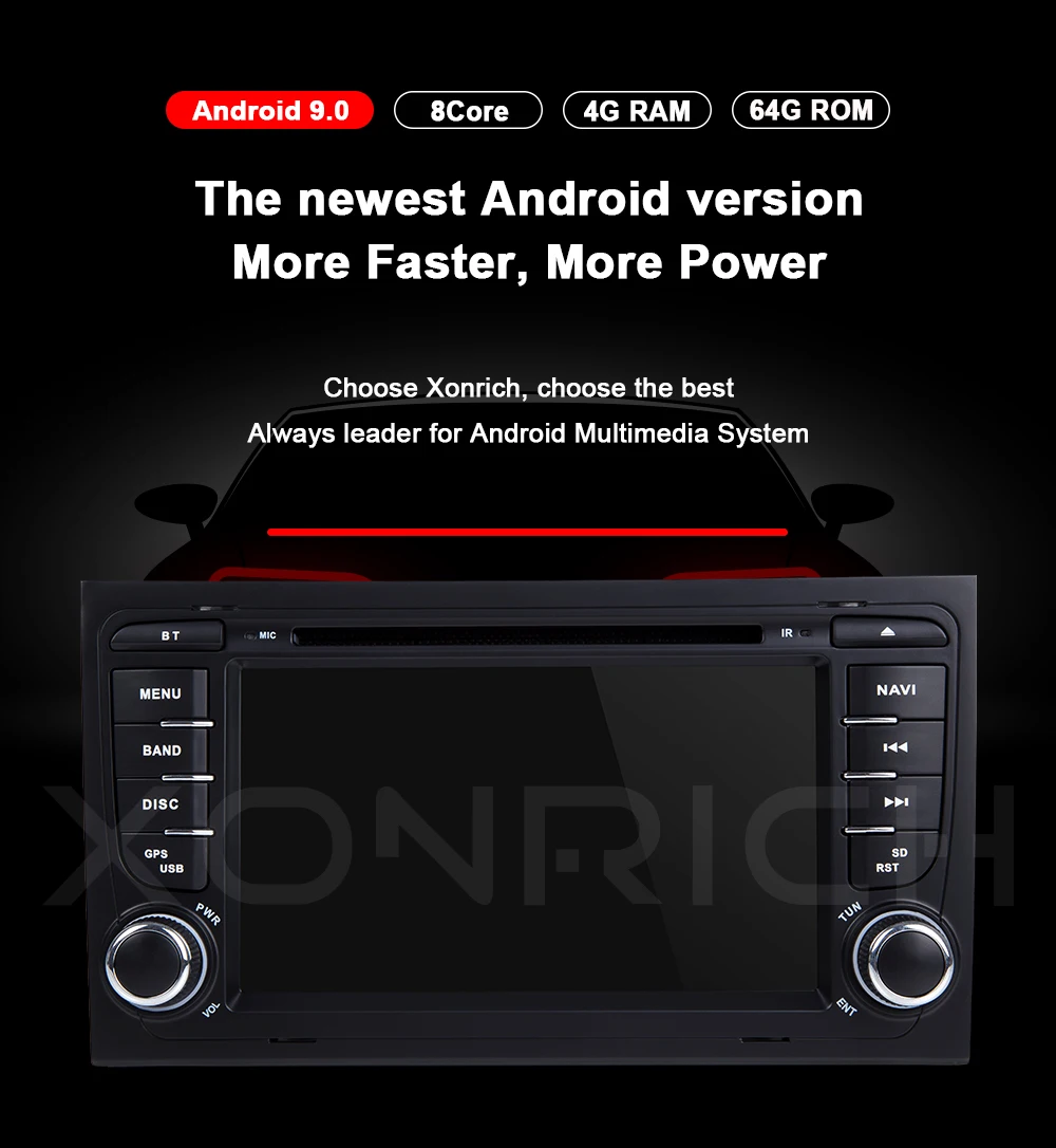 " ips DSP 2 din Android 9 gps Авторадио Мультимедиа для Audi A4 B8 B6 B7 S4 B7 B6 RS4 B7 SEAT Exeo Навигация dvd плеер 4G 64G