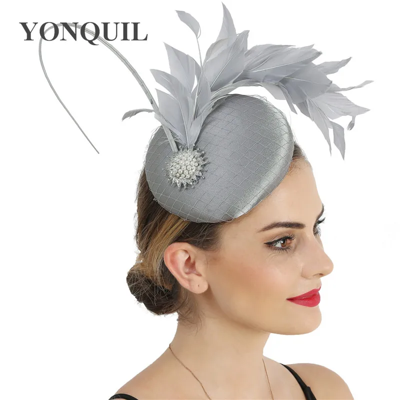 

Women Elegant Fashion Headwear Flower Mesh Fascinator Hats Accessories Cocktail Race Headpiece For Female Hairpin Chepau Cap