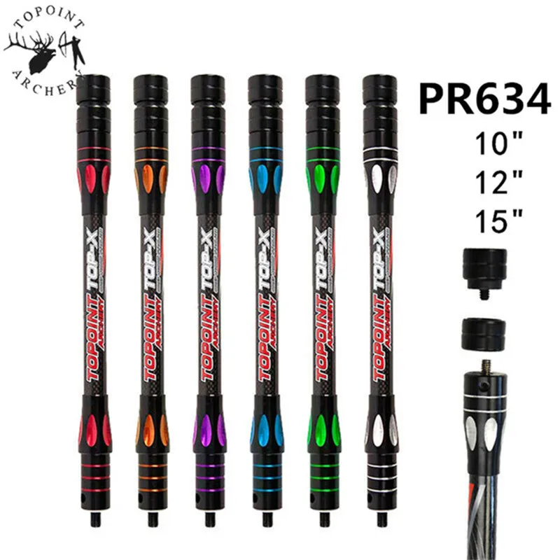 Карбоновый стабилизатор лука для стрельбы из удлинитель 10 дюймов 12 15 боковая