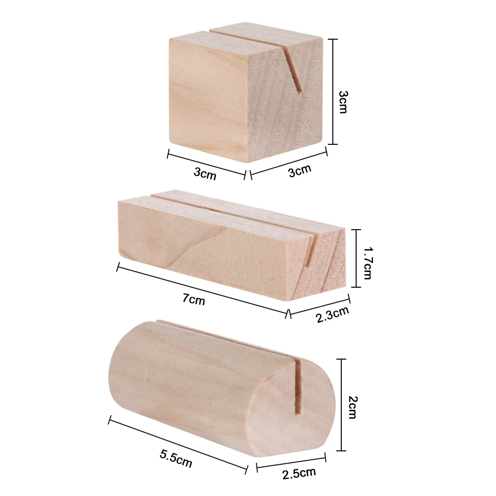 1/3 шт. простые зажимы для заметок из натурального дерева держатель фотографий