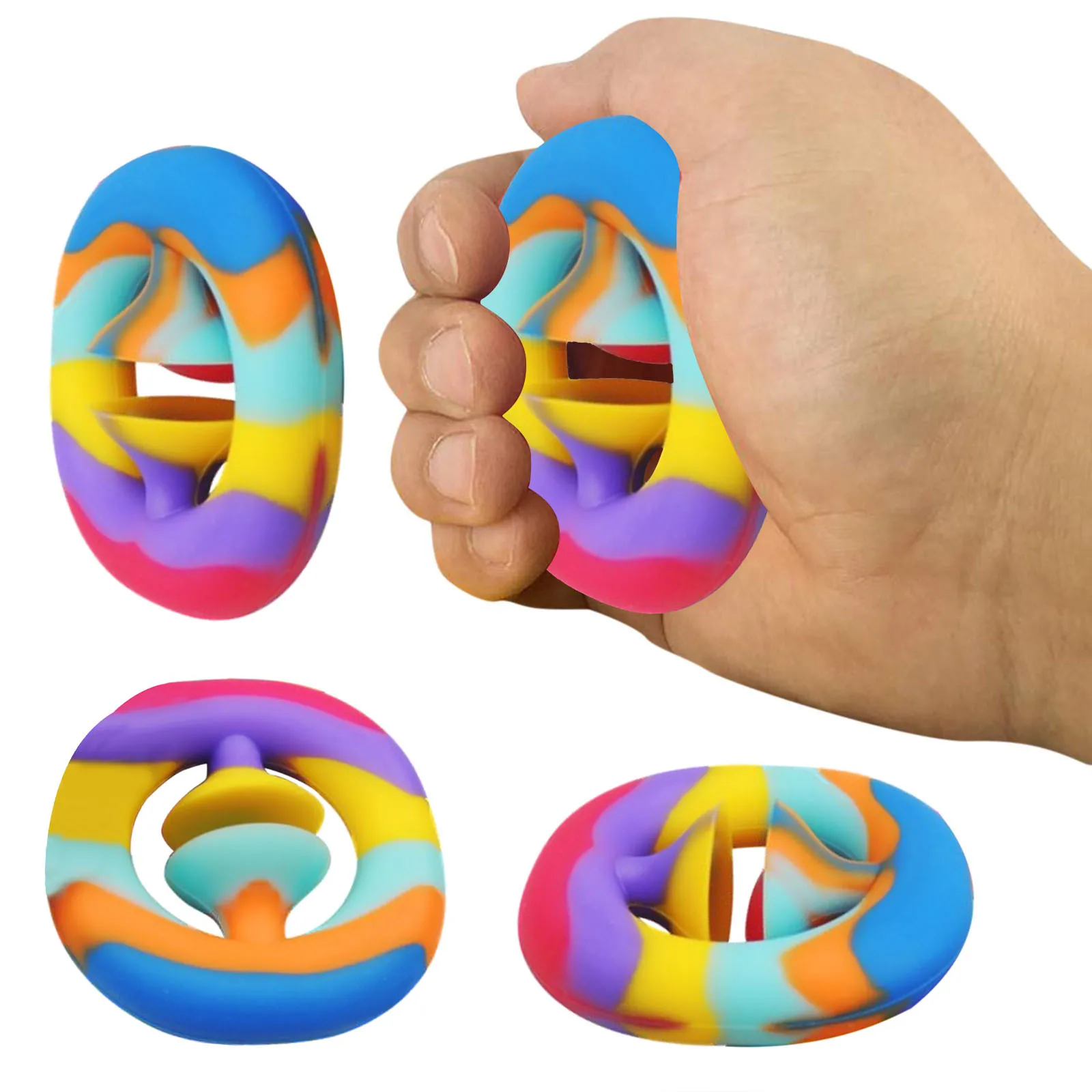 

Antistress Hand Grips Autism Needs Stress Reliever Anxiety Relief Snap-perz Toys Extrusion Sensory Toy Rainbow Fidget Toys Y*