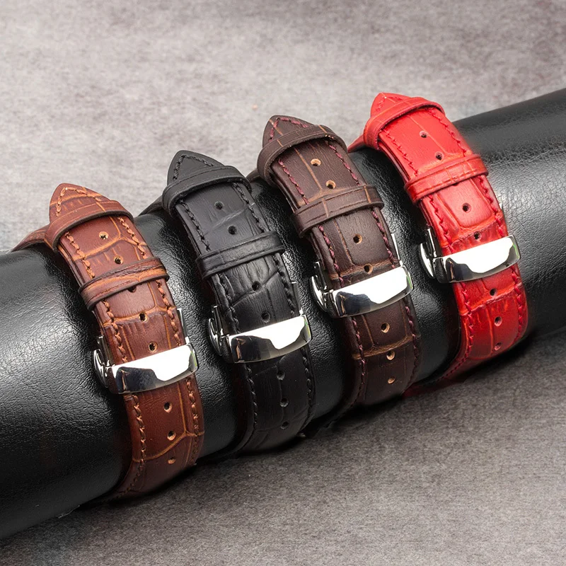 Ремешок из натуральной кожи для Apple watch series 5 4 3 6 SE крокодил Браслет band 44 мм 40 iWatch 42 38
