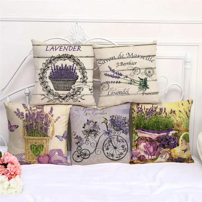 Декоративная льняная наволочка для подушки 45x45 см|Наволочка| |