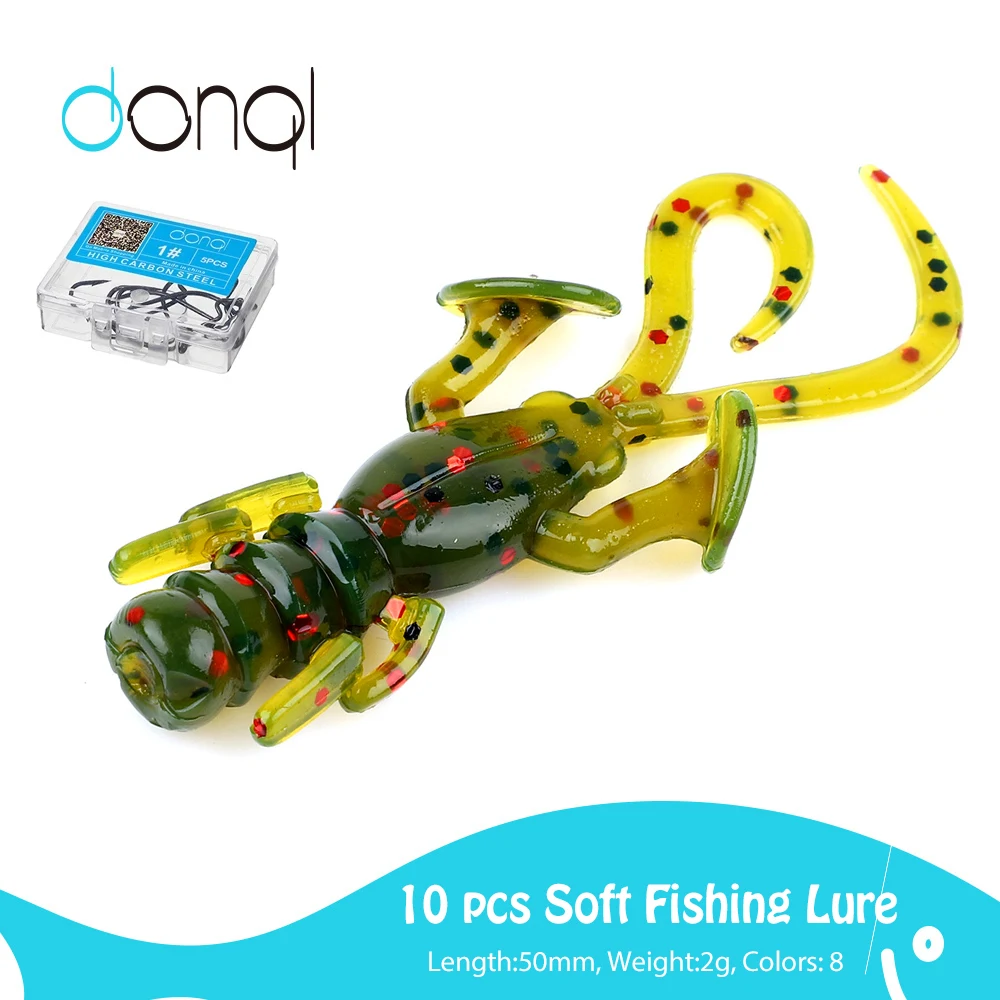 DONQL мягкие приманки 10 шт./лот личинка силиконовая рыболовная приманка + 5 шт.