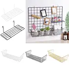 Новое настенное украшение, железная рама, подвесная стойка, настенный ящик для хранения, многофункциональная сетчатая металлическая настенная полка, подвесная полка