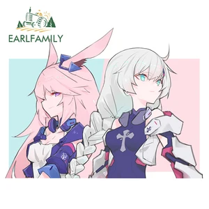 EARLFAMILY 13 см x 9,9 см для Honkai Impact 3 милый девушка аниме Автомобильная наклейка личность скейтборд переводная творческая водонепроницаемая для RV