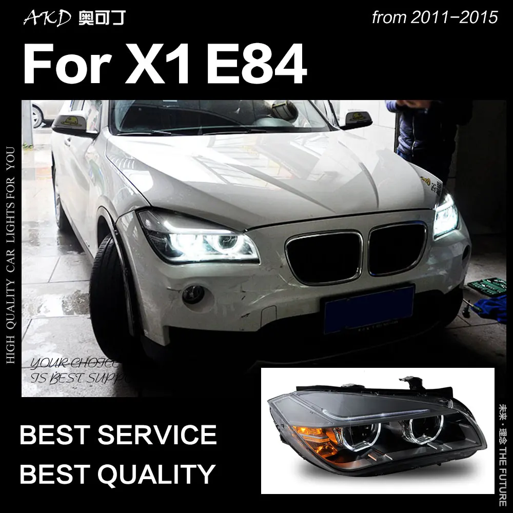 AKD автостайлинг фары для BMW X1 E84 2011 2015 новые светодиодный ные ангельские глазки DRL