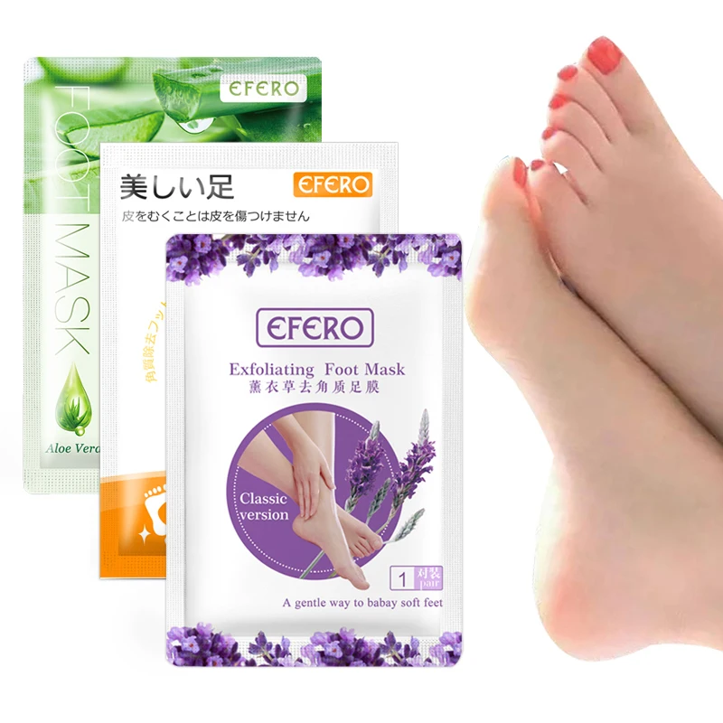 

3pairs Exfoliating Foot Mask Pedicure Socks Remove Dead Skin Whitening Peeling Foot Mask for Legs Scrub Foot Peel Dead Skin
