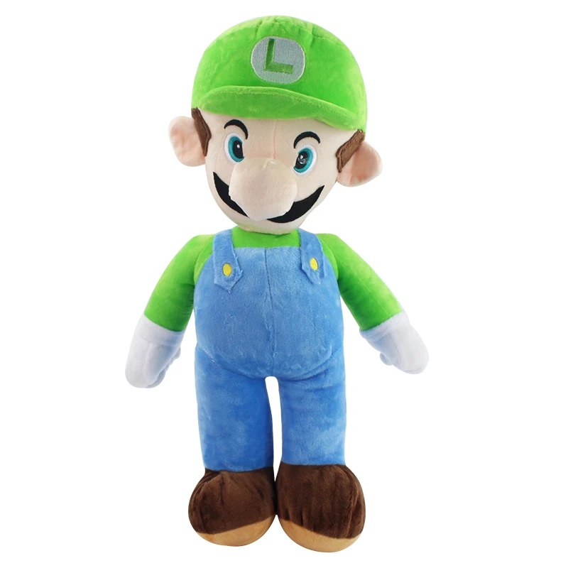 Luigi 45cm 15-45 см Супер Марио Одиссея свадебное платье Luigi Принцесса Персик Кости Куба Дракон Темный Теплозаправщик koopa плюшевые игрушки куклы Подарки для детей - Цвет: Luigi 45cm