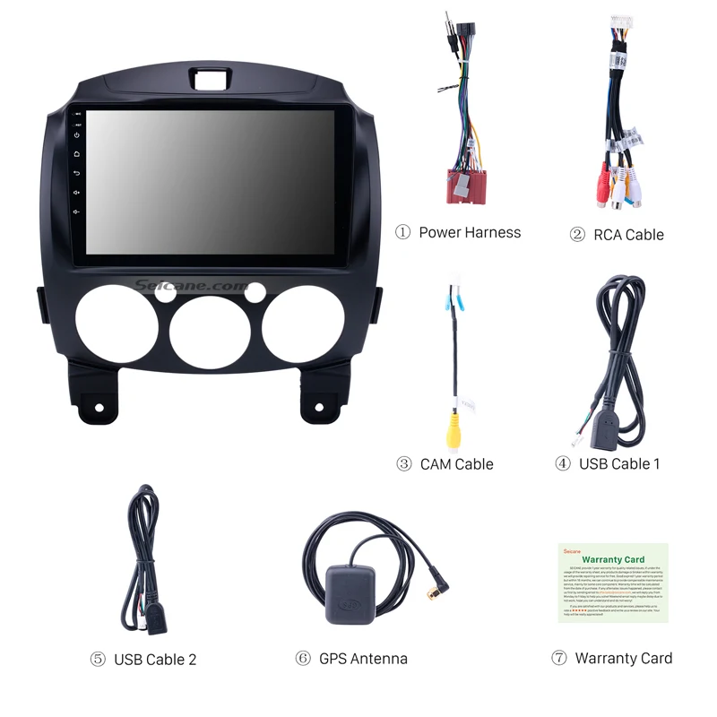 Автомагнитола Seicane 9 дюймов Android 10 0 для MAZDA 2/Jinxiang/DE/третьего поколения с GPS