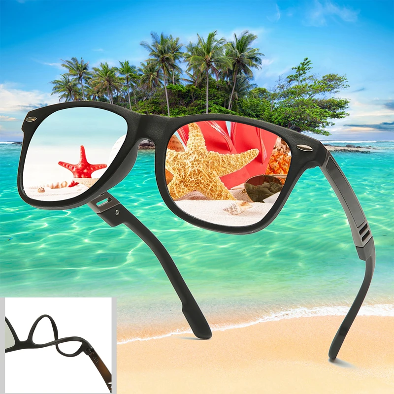 

New Square Tr90 Polaroid Sunglasses Vintage Famous Brand Men Rubber Driving Sun Glasses UV400 Polarized Sunglass for Women Men