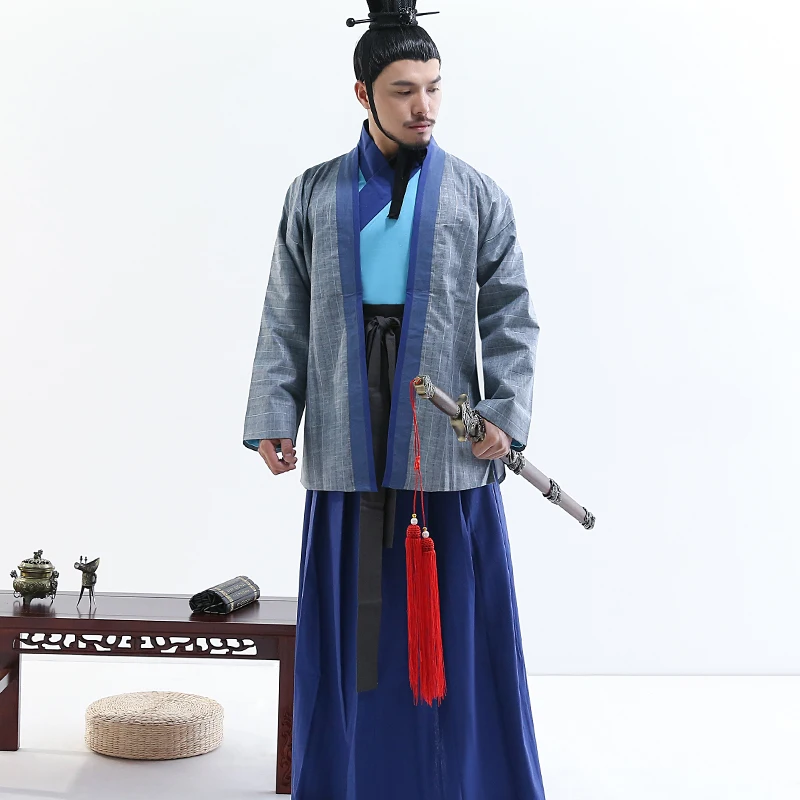 

Hanfu Men cosplay Chinese traditional dress Ancient men Casual costumes Kung Fu swordsman stage performance actor costumes set