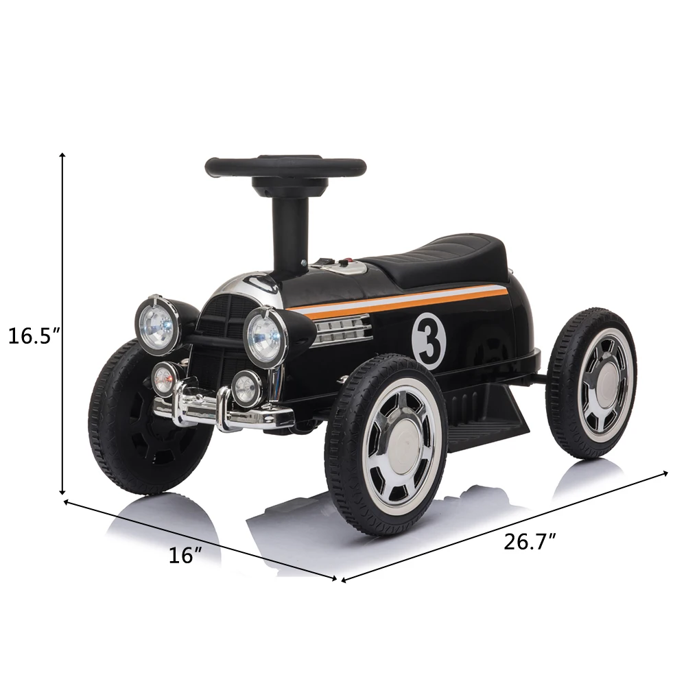 

Indoor & Outdoor 6V Kids Electric Ride On Car With Music Player LED Lights Kids Driving On Toy Car Kids Birthday Gift For Chid