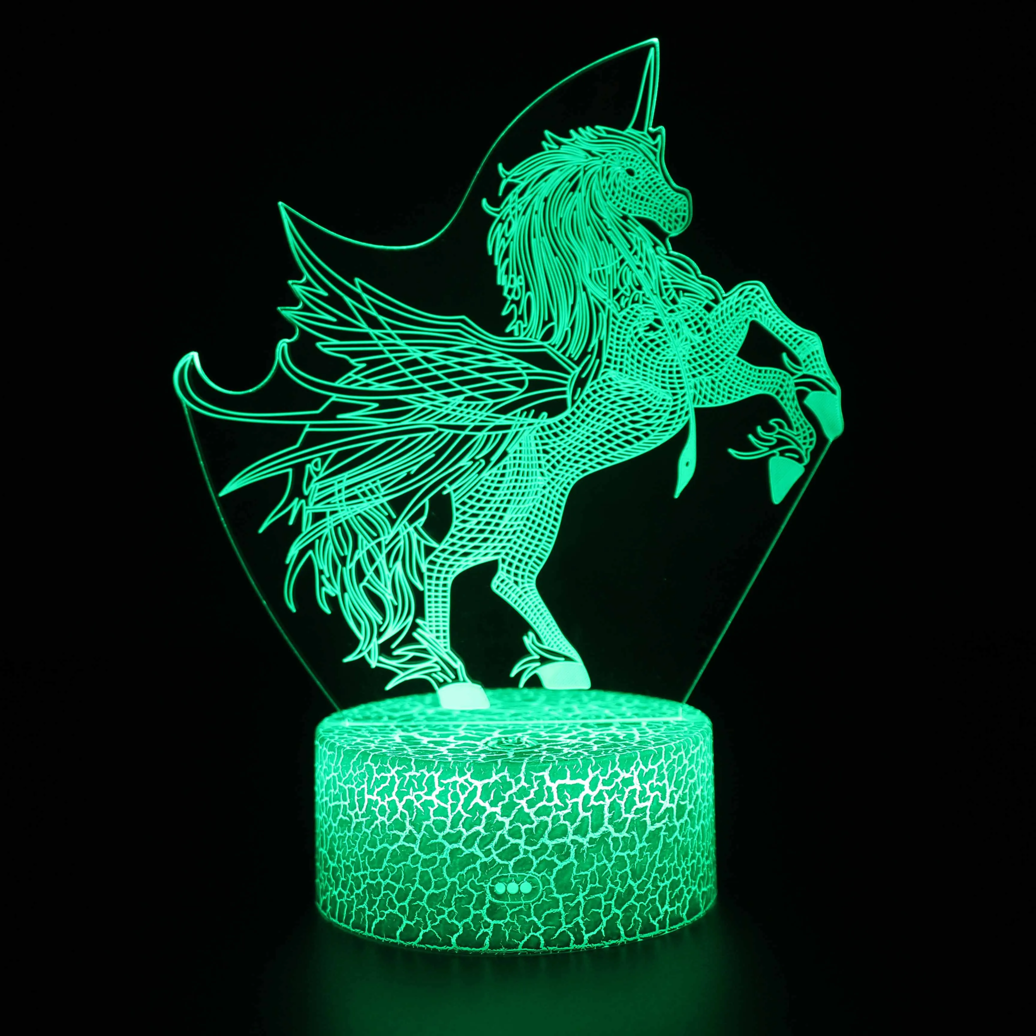 Hongcui Ночные светодиодные фонари лошадь 3D лампа милая игрушка подарок 7 цветов