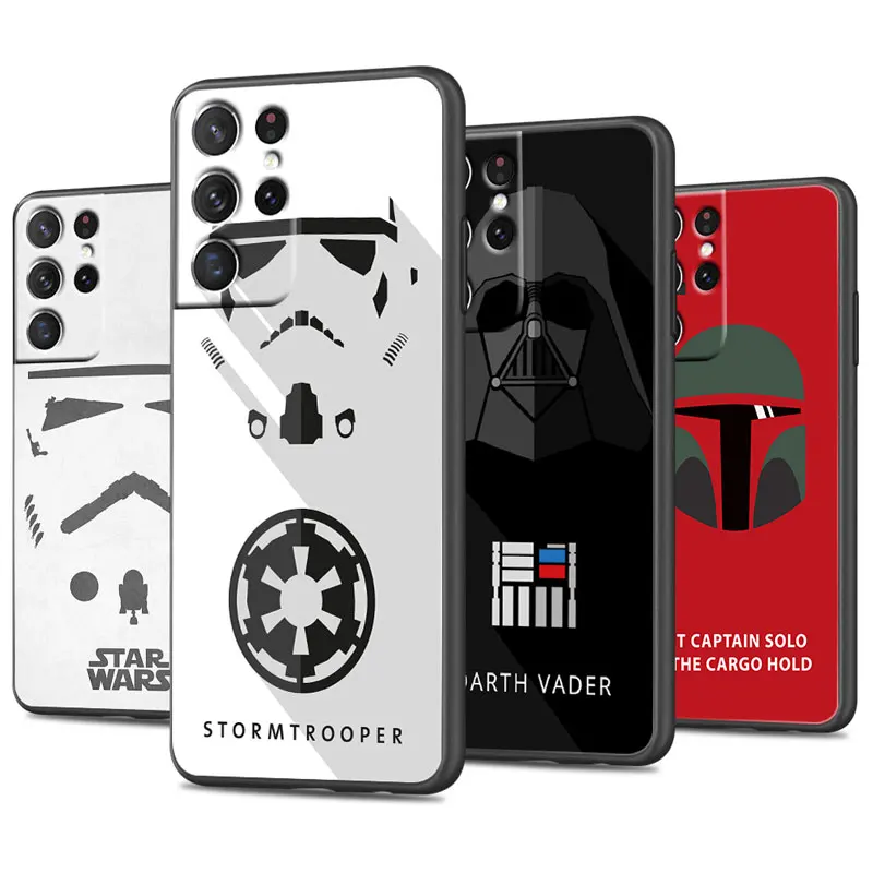 

Star Wars hero battle For Samsung Galaxy S22 S21 Ultra S20 FE Lite S10 S9 S8 Plus 5G Silicone Soft Black Phone Case