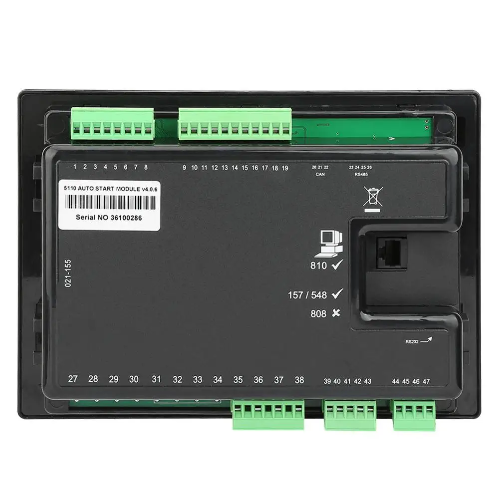 DSE5110 дизельный генератор, набор, автоматический запуск, управление, Лер, электронный контроль, модуль, генератор, панель управления с ЖК-дисплеем