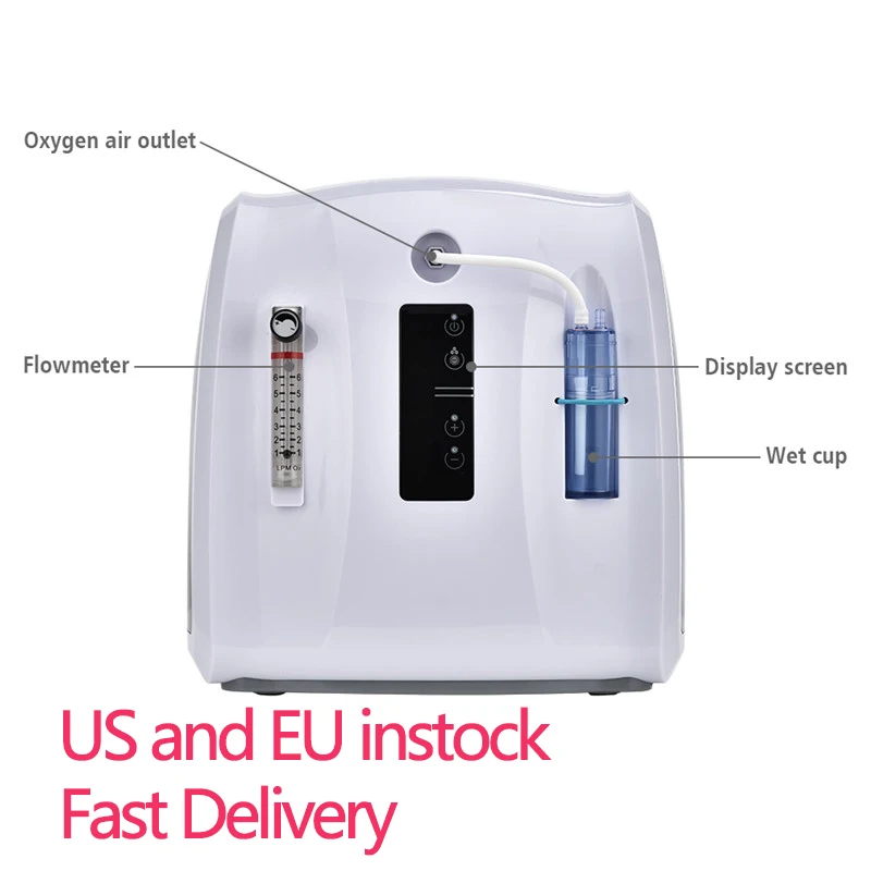 

TTLIFE 1-6L/min Oxygen Concentrator Machine Adjustable Portable Oxygen Machine for Home and Travel Use Without Battery