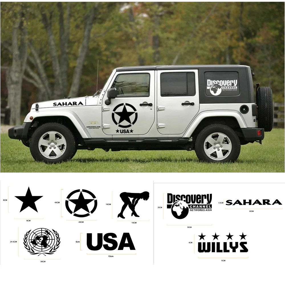 Креативные наклейки MOPAI для кузова автомобиля на весь корпус Jeep Wrangler/for