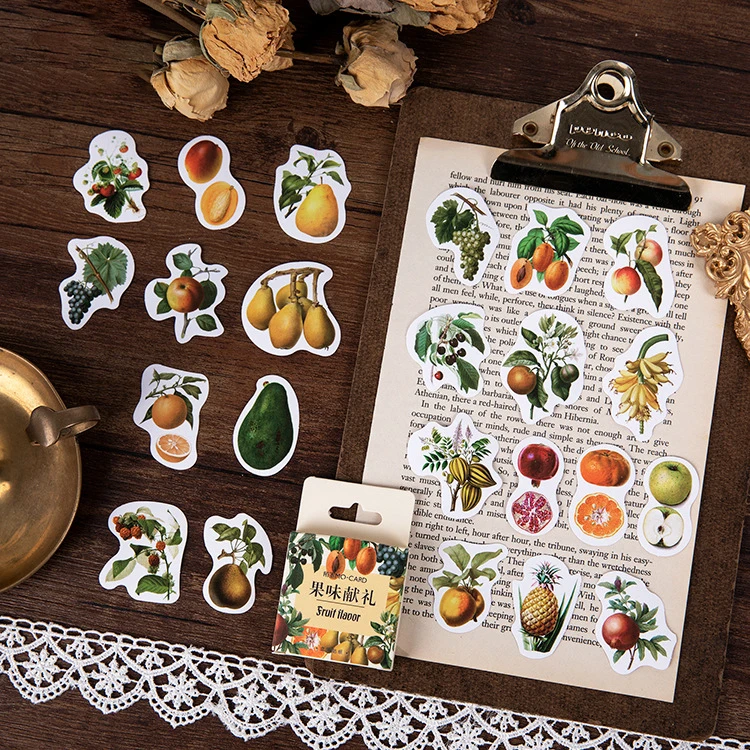 

44pcs Wild Fruit Design Sticker As Gift Tag Gift Decoration Scrapbooking DIY Sticker Party Gift Seal