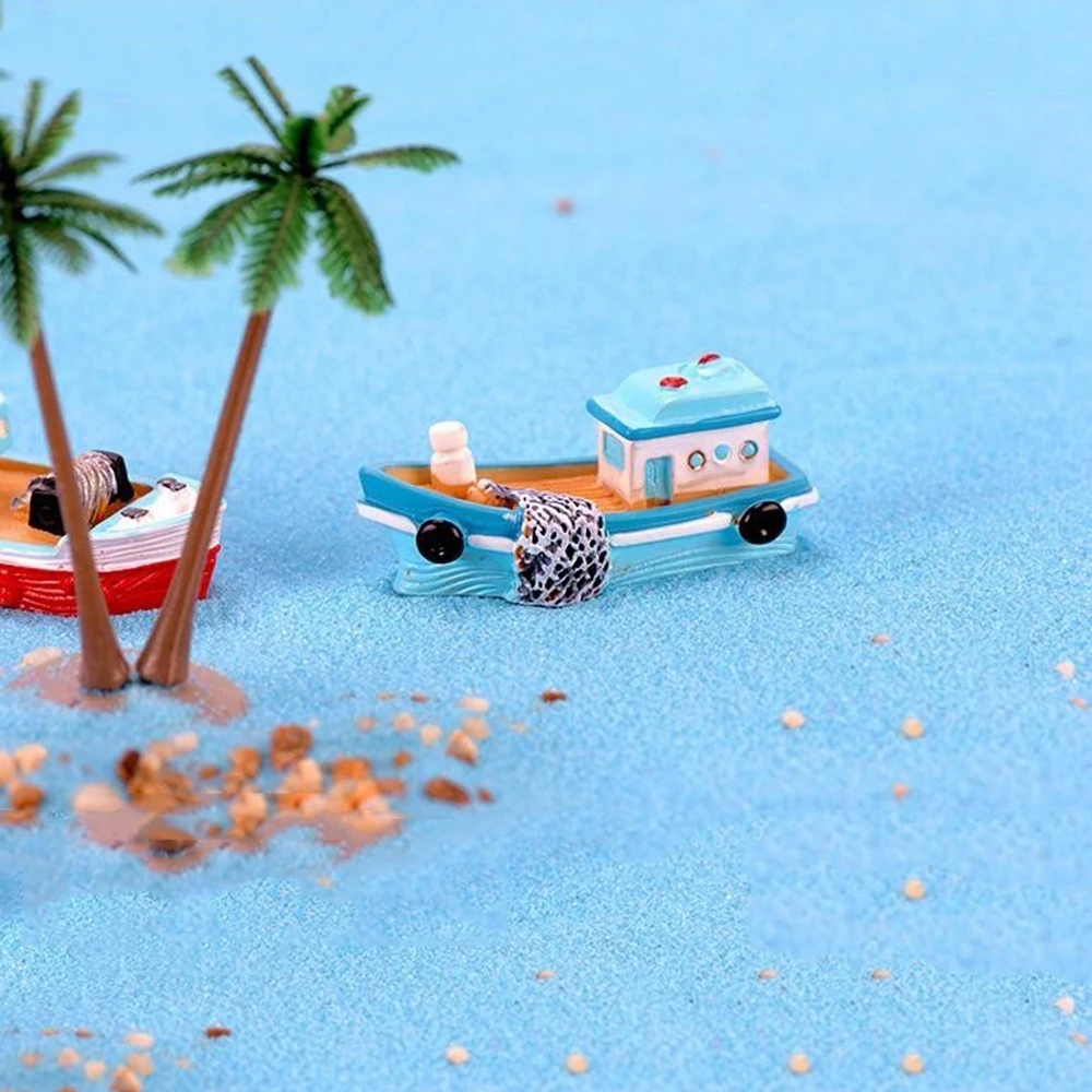 Креативная мини фигурка яхты морская модель украшение ремесло Декор миниатюрное