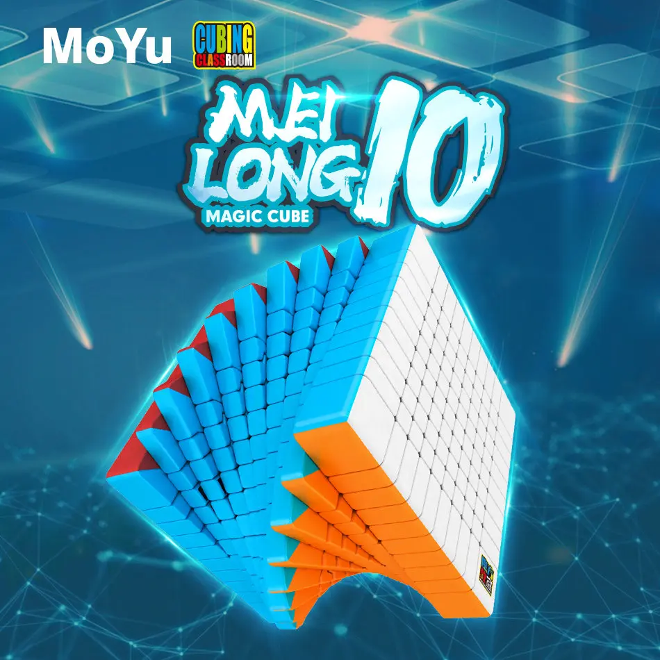 Волшебный кубик Meilong 10 слоев Moyu 10x10x10 WCA скоростной Профессиональный волшебный