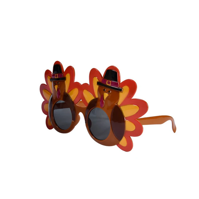 Солнцезащитные очки с индейкой на День Благодарения реквизит Мультяшные осенний